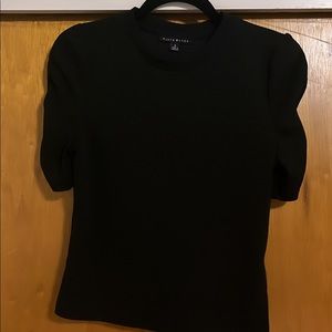 Black blouse puffy sleeves